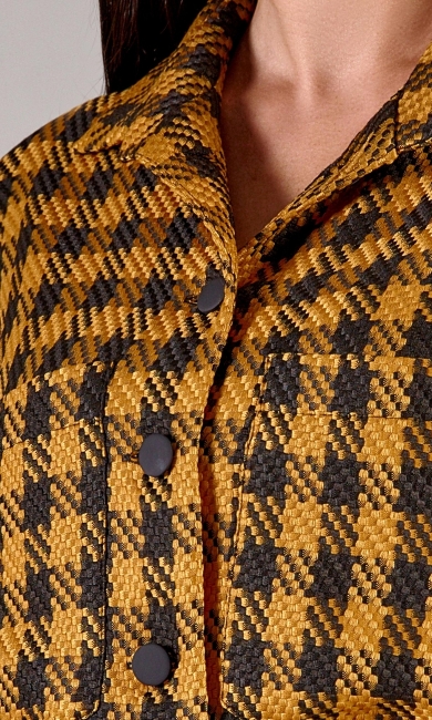 FOXY FOX 1416 Рубашка (черно-желтый)